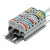 工控接线端子导轨式快速电线连接器121按压式免螺丝32A代替UK2.5B PCT-121(10个)蓝色