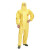 杜邦 Tychem 2000 连体防护服工业透气实验室防无机化学品防尘带头罩不带脚套黄色 XL码 1套装