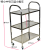 304不锈钢推车三层餐车收碗车多层1.0工具车工作车物料车学校餐车 中号三层火锅车
