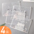 A4透明文件袋拉边档案袋韩国初中女生资料袋塑料试卷收纳袋文具学 樱花猫语(8个装)