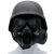 瑞桓柏吃鸡面具真人软弹枪全脸骷髅防护cs面罩装备cosplay道具模型 头盔黑色+单罐面具黑色(墨镜片