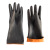 曼睩M046黑色乳胶10双装防水防油35cm耐磨加厚劳保耐酸碱手套