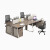 鸿军（HONG JUN） 职员办公桌屏风工位办公家具电脑桌椅组合四人位含柜不含椅