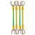 法兰静电跨接线配电箱跨接线6平方黄绿法兰跨接线桥架连接线 6平方国标双色O型M14*150mm(50条)