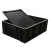 金诗洛 K6078 防静电周转箱黑色塑料收纳箱ESD电子零件元件盒物料胶框 600*500*305