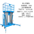 移动式铝合金升降机轻小型液压登高平台室内自动升高电动作业云梯 14米双桅（普通款） 现货蓝色