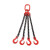 T8级锰钢起重链条吊索具组合模具吊装模具配件 吊环吊钩 0.5-50T 1吨1米单腿