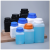 曦润 加厚塑料瓶子方瓶1000ml固体液体大口带内盖分装瓶1L化工试剂瓶 500ml半透明-蓝盖款（配垫片） 100个限地区