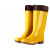 橙央雨鞋高筒牛筋底雨靴防滑耐磨男女水鞋工作防水 白色加绒/高筒40cm 40