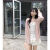 韩乘夏季少女蕾丝半身裙CreamySweet 奶油牌少女感 显瘦黑白蕾丝蓬蓬 米白色 S