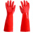 冬季洗碗家务手套女防水橡胶加厚厨房耐用型洗衣衣服乳胶加绒 红色一体绒（40cm）10双 L