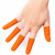 手指套防滑加厚橙色护指耐磨乳胶橡胶防护点钞保护劳保胶手指头套 橙色M码1个试大小