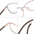 德和新款男士木纹腿眼镜架 TR90直播款复古大框眼镜架金属方框平光镜 金框木纹 C1