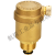 福奥森 自动排气阀暖气片黄铜空调管道立式放气阀自来水管道空调泄气阀 4分/DN15平咀排气阀