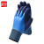 者也（ZYE）浸胶发泡手套皱纹耐磨防滑手套 防水发泡蓝色 1双