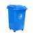 30l塑料分类垃圾桶户外大号带轮带盖商用饭店工业翻盖拉圾箱 30升加厚款蓝色（无轮） 送1卷配套垃圾袋