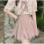 NXRP西装短裤女甜辣学院风套装夏季2024新款粉色泡泡袖衬衫高腰百褶裙 衬衫（配领结） S