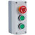 高端按钮开关控制盒急停防水按钮指示灯塑料启动电气盒箱白色 三位【红绿自复位钮灯】