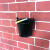 吸烟桶 创意免钉墙上壁挂式烟灰缸公共场所厕所卫生间吸烟区灭烟筒垃圾桶 简易款黑 免钉款