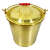防爆一体成型铝制黄铜带盖子石油化工废料储存桶手提水铝桶 铜桶直形15L带盖子一体成型