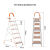 梯子折叠梯铝合金人字梯室内多功能楼梯爬梯加厚不锈钢扶梯子 橘色升级铝合金六步梯(带防滑条)