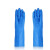 曙亮 丁腈防化手套 蓝色2双装S码 耐油污耐酸碱防滑防水工业劳保手套