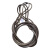 定制适用于手工编头钢丝绳铝套压扣双扣油绳起重吊具吊索工具插编 编织10mm吊0.8T拉4T 1m
