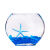 顺识创意玻璃鱼缸扁口椭圆形金鱼缸小型桌面迷你水族箱超白生态鱼缸 28椭圆鱼缸+海蓝套装圓