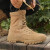 浩烈新式作战靴男士棕色训练靴户外登山沙漠战术靴 棕色作战靴 #46