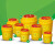 塑料黄色利器盒锐气盒针头回收桶圾桶医院圆形大号小号桌面 5L