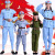 英格杰家 红军演出服全套成人八路军表演服红军儿童合唱团舞蹈服套装 蓝色短袖套装 170cm 