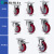易得力中型脚轮3寸4寸5寸定向万向刹车高强度聚氨酯TPU轮50-86 3寸平顶刹车50123L-503-86