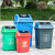 适用垃圾桶塑料带盖室外垃圾箱大容量商用户外厨房办公室工业加厚 60升灰色无盖