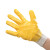 Rockwell劳保手套耐磨工作防护手套黄色丁腈涂层涂胶防水耐油胶皮DY1005 1双装 XL