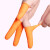 爱不释手 硅胶手指套一次性护甲护手劳保透明防滑指套 橙色止滑 100个 L/大号