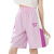 McTicco女童短裤夏季外穿薄款儿童跑步夏装冰丝五分裤大童女孩运动速干裤 紫色 120cm
