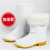 耐磨高筒棉靴白色食品靴 耐油耐酸食品厂厨房保暖雨靴EVA胶鞋工业品 高度30cm左右：白色牛筋底-加绒款 43
