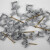 海斯迪克 塑料胀塞胶塞石膏板膨胀管 空心砖螺丝HKQS-44 灰色蝴蝶型带螺钉（50套）