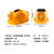 FSMZ 双风扇安全帽 太阳能充电 ABS夏季防暑降温头盔 工地空调帽 DF04e-Y 黄色