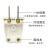 10A公母2孔二脚插头监控家用电器电源电线延长接线头2插对接铜脚 1只母+1只加厚公 转动