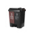 双桶分类垃圾桶带盖大号干湿脚踏商用二合一公共场合可回收30 40L双桶(咖啡加黑)颜色备注 (送