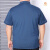 CNSUP高端轻奢夏季新款短袖T恤男士加肥加大码真口袋中老年肥佬 墨蓝 XL