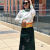 LFGV锅庄舞裹裙半身裙台演出裙西藏服藏藏装藏服女长裙民族风新款 紫色 M/165