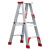 南盼 R 人字梯加厚折叠梯子双侧梯工程梯 铝台金梯子1米高红