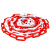 锦安行 红白塑料警示链，Φ6mm，JCH-JSL01