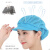 者也 透气防尘工作帽厨师帽车间工厂纺织可定制 帽檐款网透式蓝色