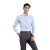中神盾 2521 男式长袖衬衫修身韩版职业商务衬衣 蓝色竖条纹拼白领 43码 (100-499件)