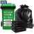 浦镕黑色垃圾袋加厚90*100cm大号保洁袋物业垃圾桶袋50个装PA035