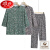 浪莎（LangSha）中老年新款纯棉睡衣女七分袖开衫套装母亲夏季薄款睡衣奶奶空调服 2325绿色 5XL(建议140-155斤)