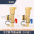 地暖分水器自动排气阀铜排水家用地热暖气片放水放气泄水阀一寸 (黄铜款)1寸排气放水阀(2只装)